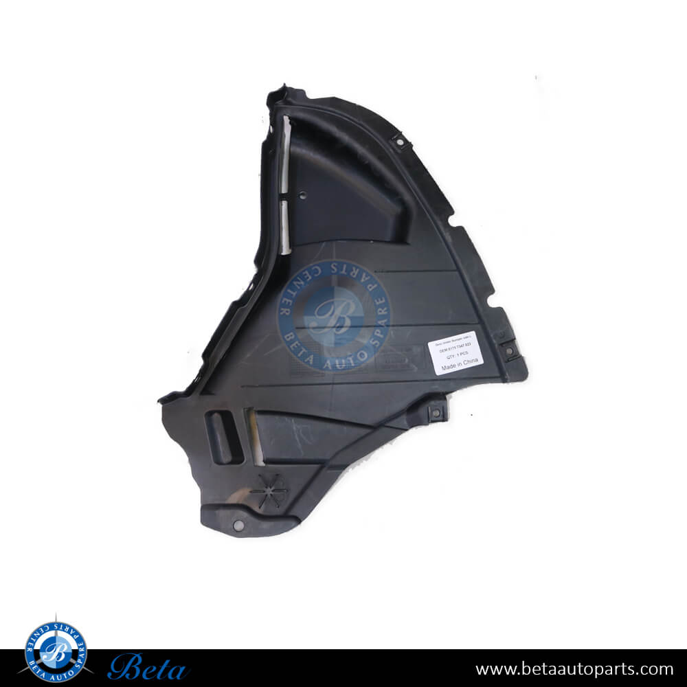 Left Side Front Wheel Fender Liner Triangular Cover for BMW 7 Series G11 / G12 2016 -Up models, Part Number 51757347023 Left Side Front Wheel Fender Liner Triangular Cover for BMW 7 Series G11 / G12 2016 -Up models, Part Number 51757347023